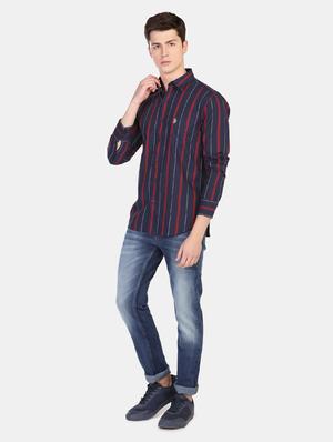 blue striped casual shirt - 17668587 - Standard Image - 4