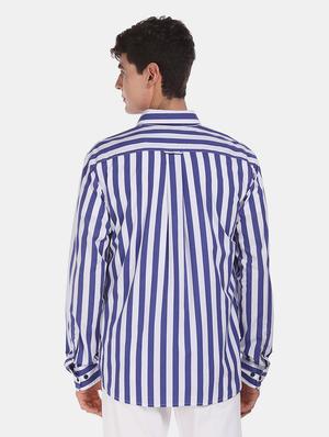blue striped casual shirt - 17668591 - Standard Image - 2