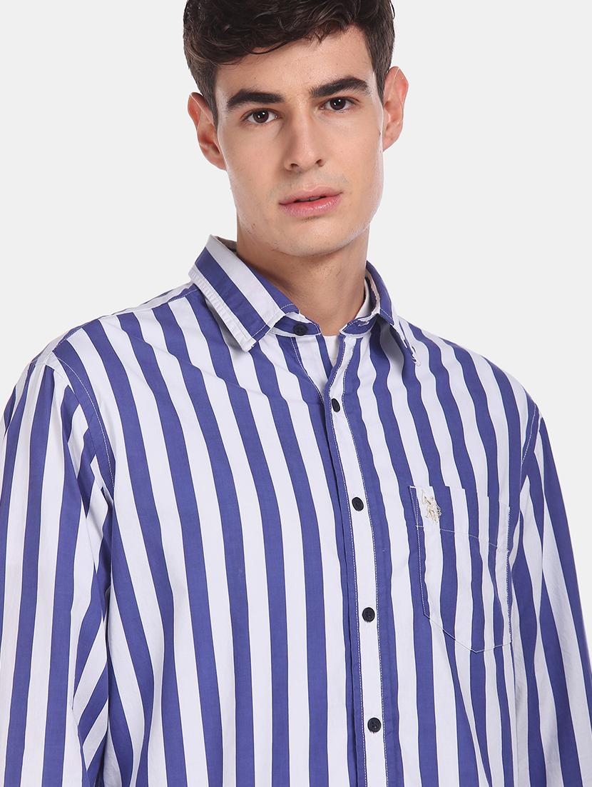 blue striped casual shirt - 17668591 - Zoom Image - 5