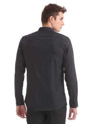 black solid formal shirt - 17668597 - Standard Image - 3