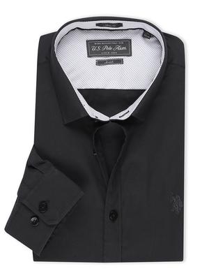black solid formal shirt - 17668597 - Standard Image - 5