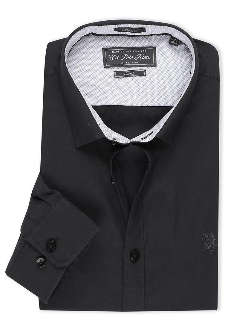 black solid formal shirt - 17668597 - Zoom Image - 5