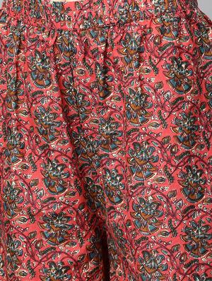 pink cotton kurta palazzo set - 17668644 - Standard Image - 4
