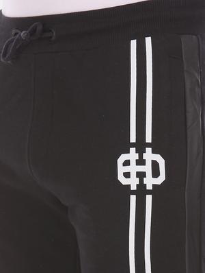 black printed full length track pant - 17668650 - Standard Image - 5