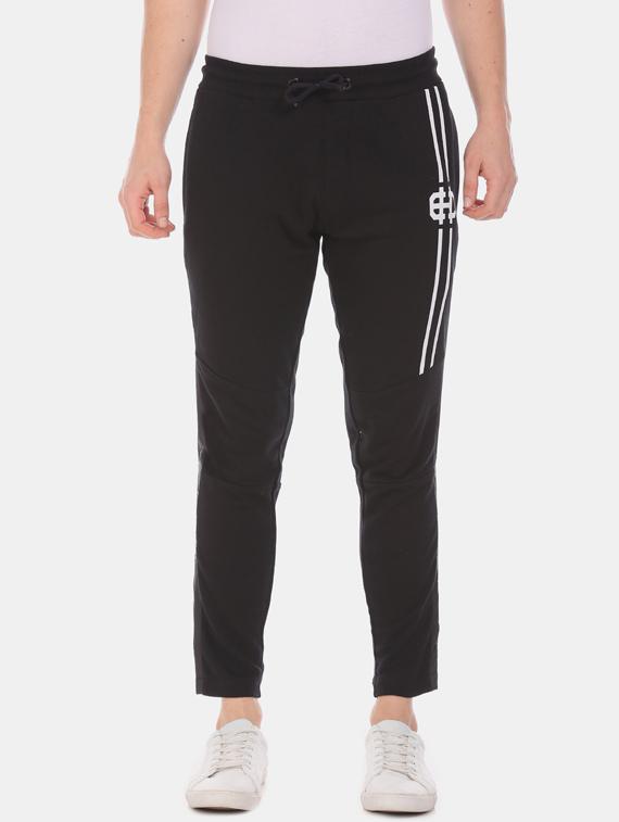 black printed full length track pant - 17668650 - Zoom Image - 1