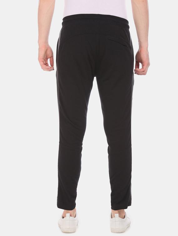 black printed full length track pant - 17668650 - Zoom Image - 3