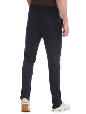 blue printed full length track pant - 17668661 - Standard Image - 3