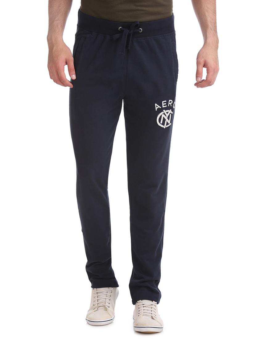 blue printed full length track pant - 17668661 - Zoom Image - 1