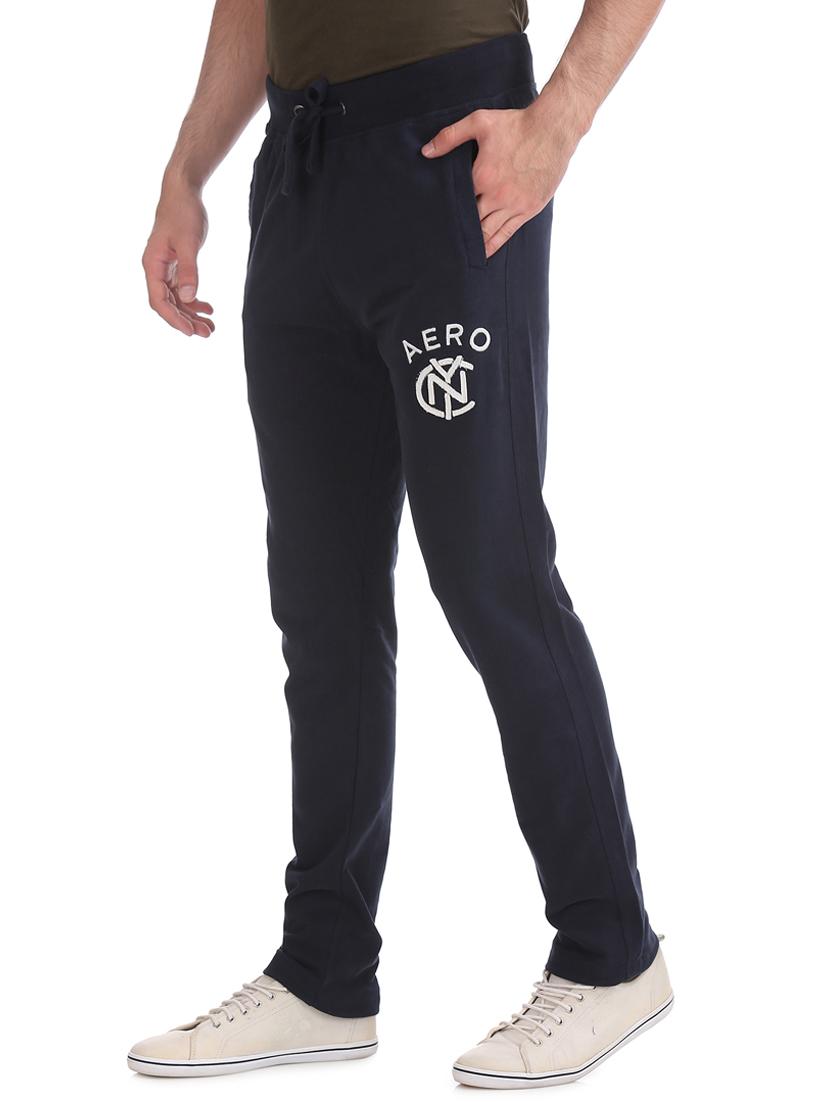 blue printed full length track pant - 17668661 - Zoom Image - 2