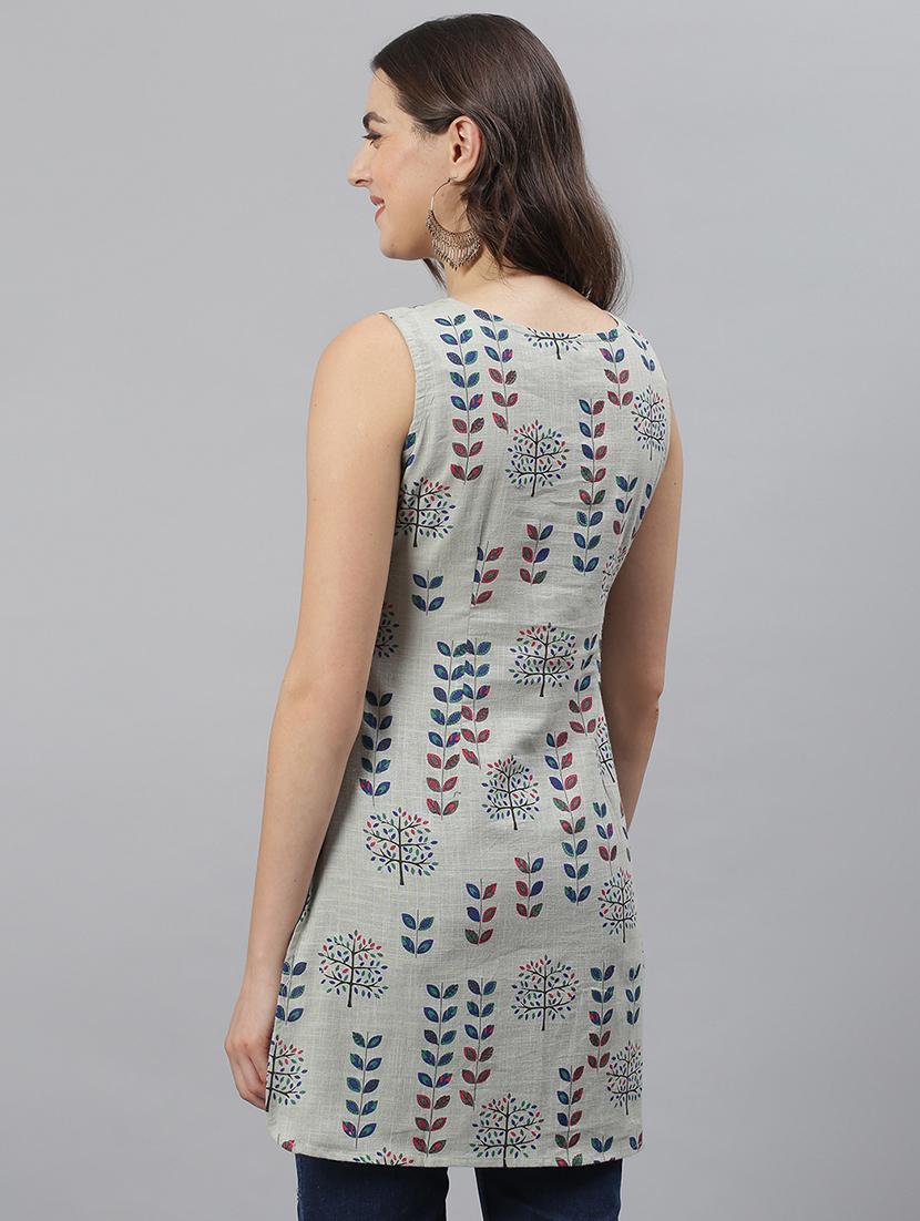 key hole neck printed tunic - 17668706 - Zoom Image - 3
