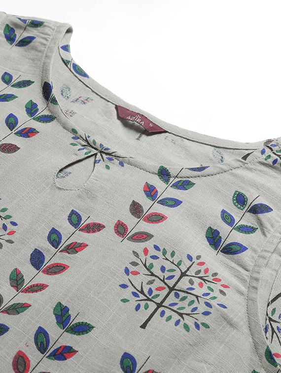 key hole neck printed tunic - 17668706 - Zoom Image - 5