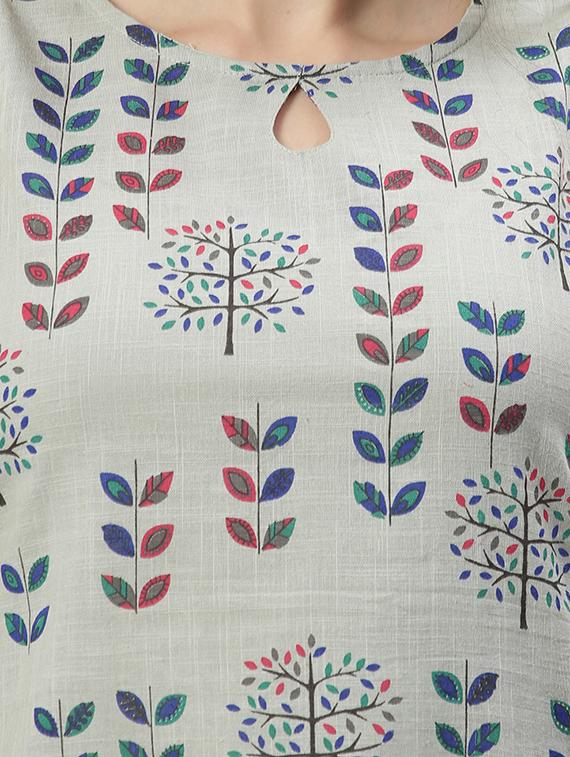 key hole neck printed tunic - 17668706 - Zoom Image - 6