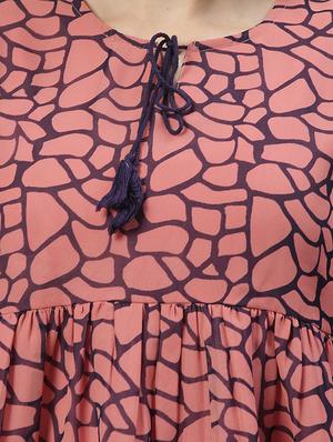 tie up neck printed top - 17668757 - Standard Image - 6