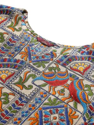 bell sleeved printed top - 17668758 - Standard Image - 5