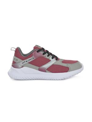 purple mesh laceup sports shoes - 17668761 - Standard Image - 2