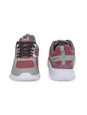 purple mesh laceup sports shoes - 17668761 - Standard Image - 3