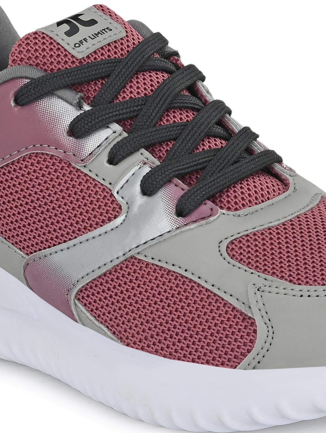 purple mesh laceup sports shoes - 17668761 - Zoom Image - 5