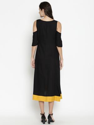 contrast hem maternity wear dress - 17669038 - Standard Image - 3