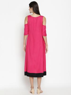 contrast hem maternity wear dress - 17669040 - Standard Image - 3