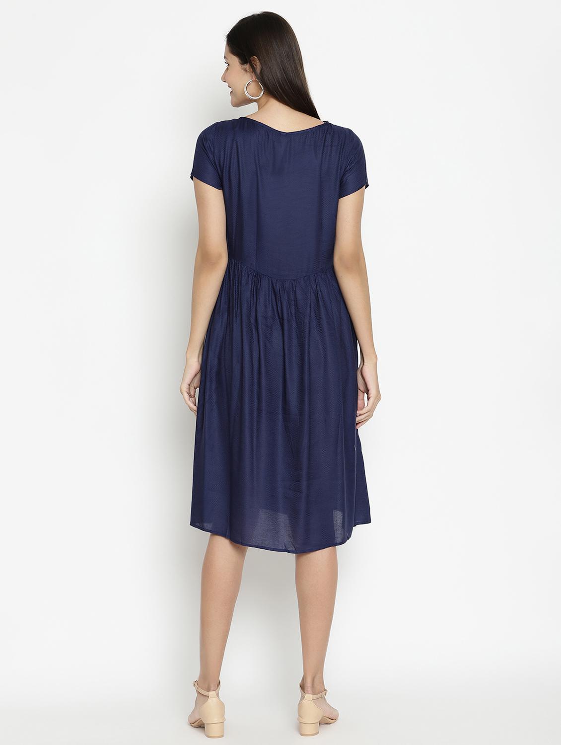 tie up neck maternity wear dress - 17669048 - Zoom Image - 3