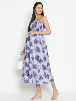 cami neck floral maternity wear dress - 17669049 - Standard Image - 4