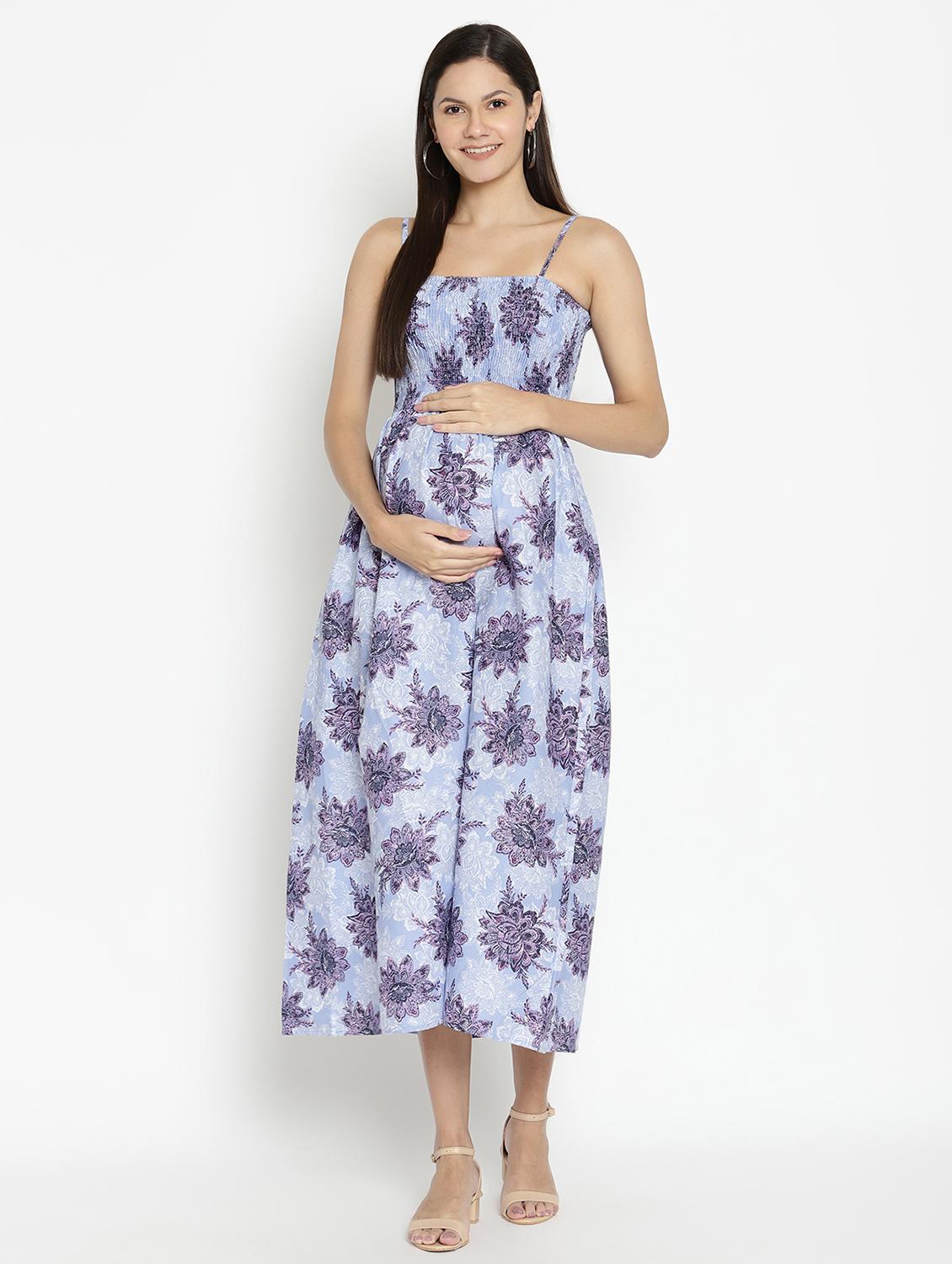 cami neck floral maternity wear dress - 17669049 - Zoom Image - 1