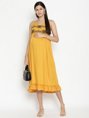 cami neck maternity wear dress - 17669051 - Standard Image - 4