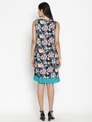 round neck printed maternity wear dress - 17669052 - Standard Image - 3