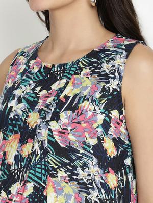 round neck printed maternity wear dress - 17669052 - Standard Image - 5