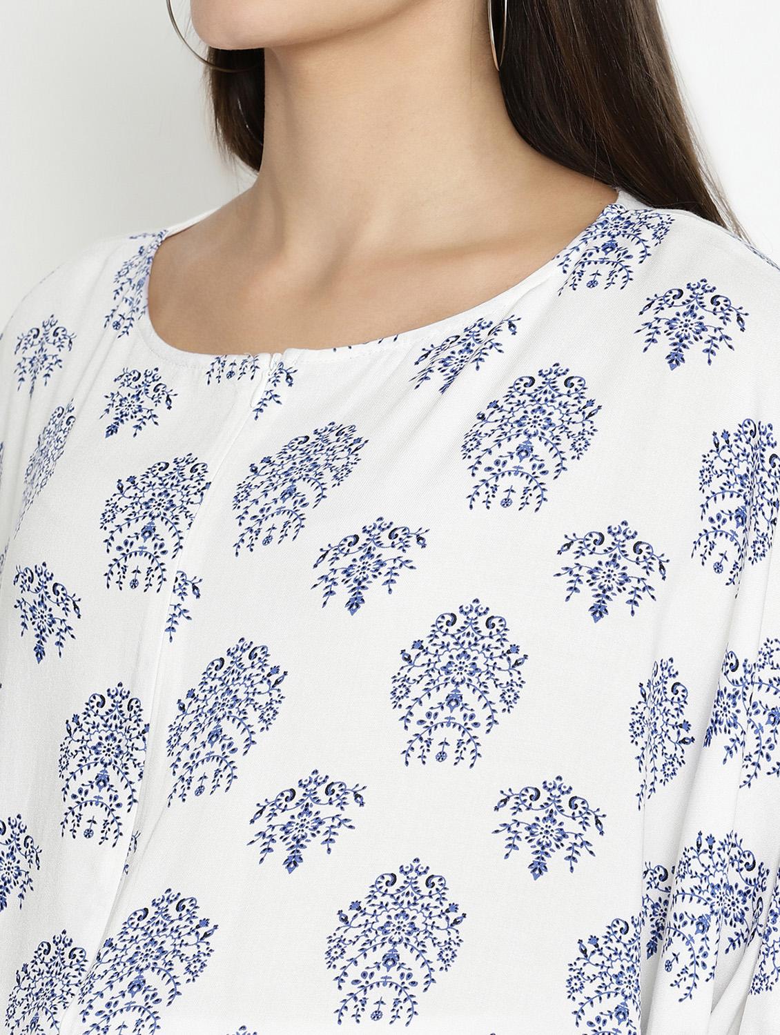 white printed maternity wear top - 17669059 - Zoom Image - 5