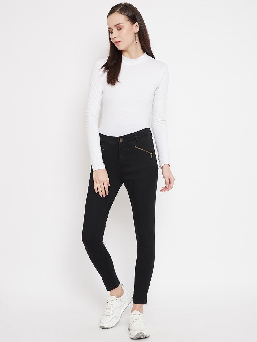 black cotton jeans - 17669198 - Zoom Image - 4