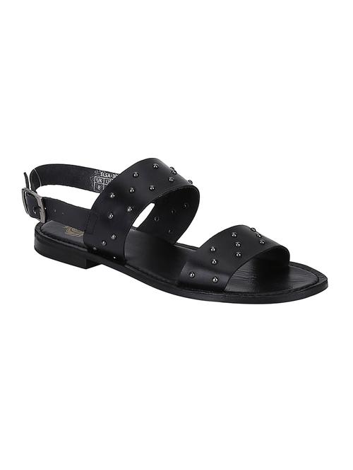 black leather back strap sandals - 17669231 - Very Small Image - 1