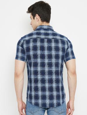 blue checkered casual shirt - 17669236 - Standard Image - 3
