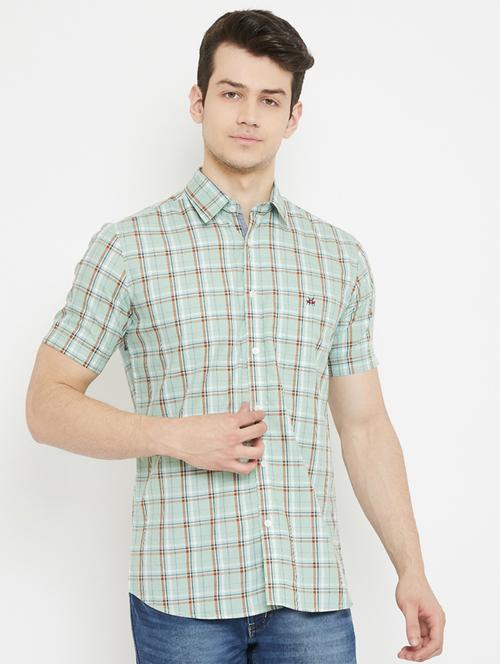 green checkered casual shirt - 17669242 - Standard Image - 1