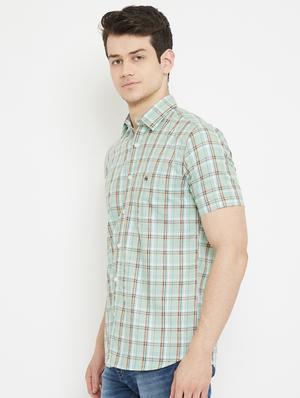 green checkered casual shirt - 17669242 - Standard Image - 2