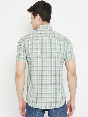 green checkered casual shirt - 17669242 - Standard Image - 3