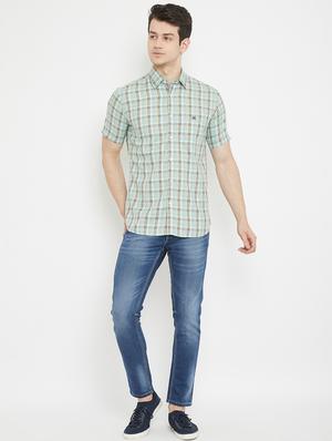 green checkered casual shirt - 17669242 - Standard Image - 4