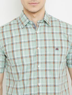 green checkered casual shirt - 17669242 - Standard Image - 5