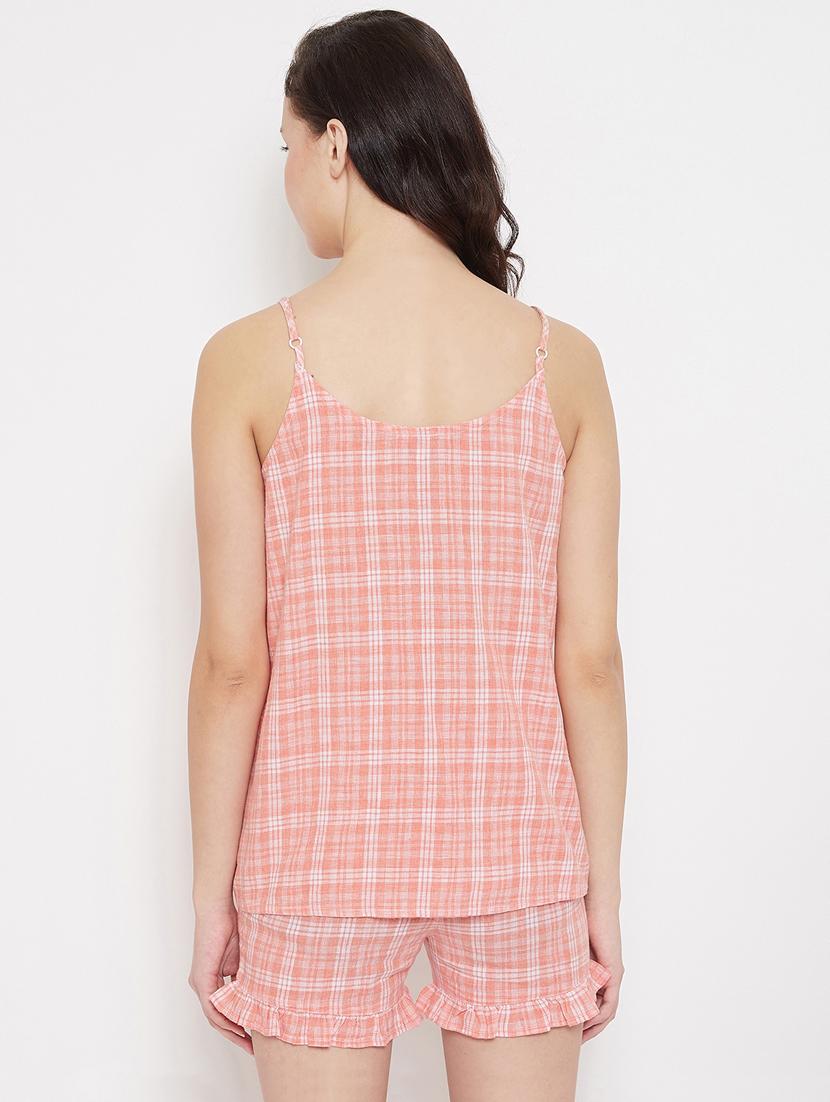 pink cotton others nightwear set - 17669266 - Zoom Image - 2