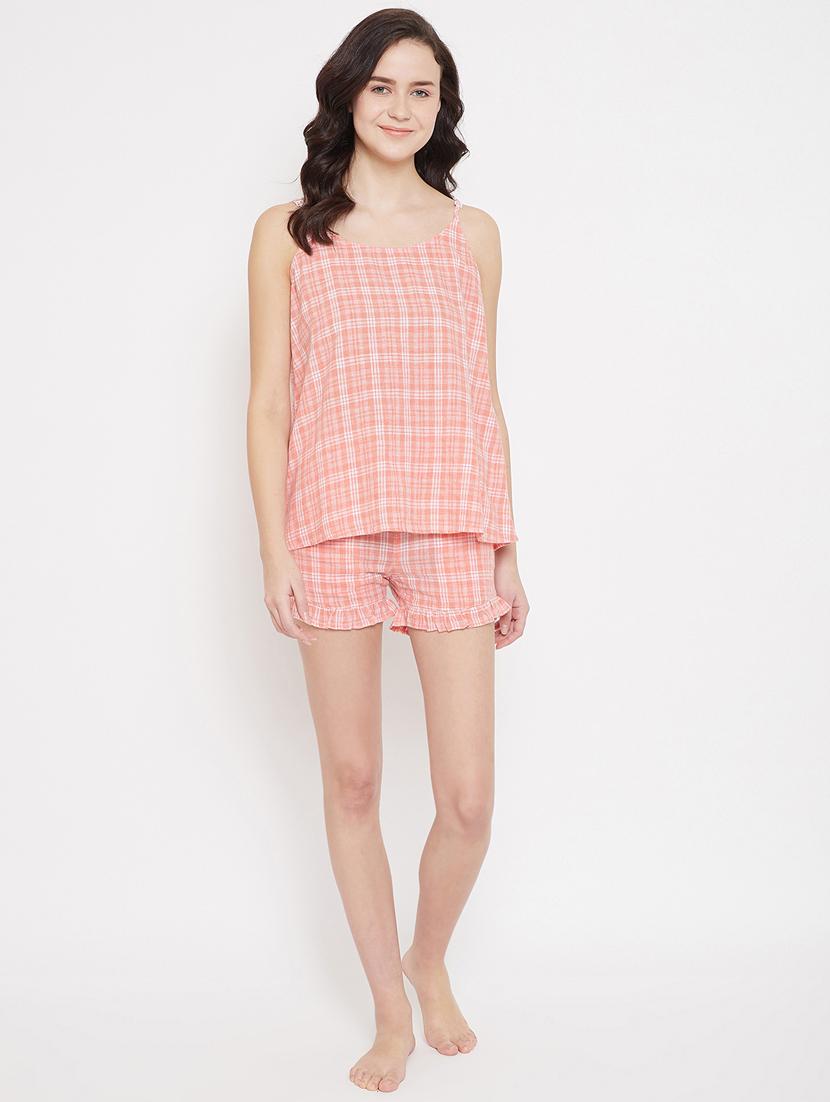 pink cotton others nightwear set - 17669266 - Zoom Image - 3