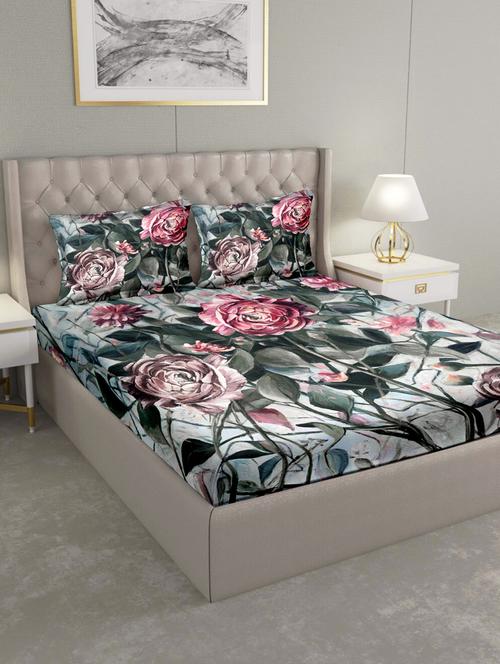 triton double bedshseet set king size cotton grey colour - 17669291 - Very Small Image - 1