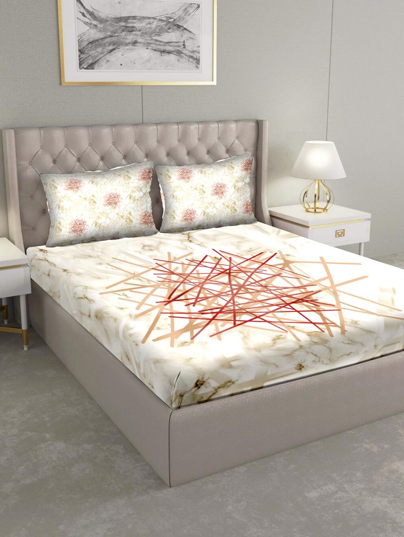 triton double bedshseet set king size cotton beige colour - 17669309 - Zoom Image - 1
