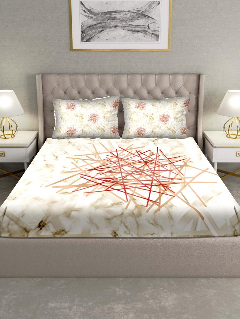 triton double bedshseet set king size cotton beige colour - 17669309 - Zoom Image - 2