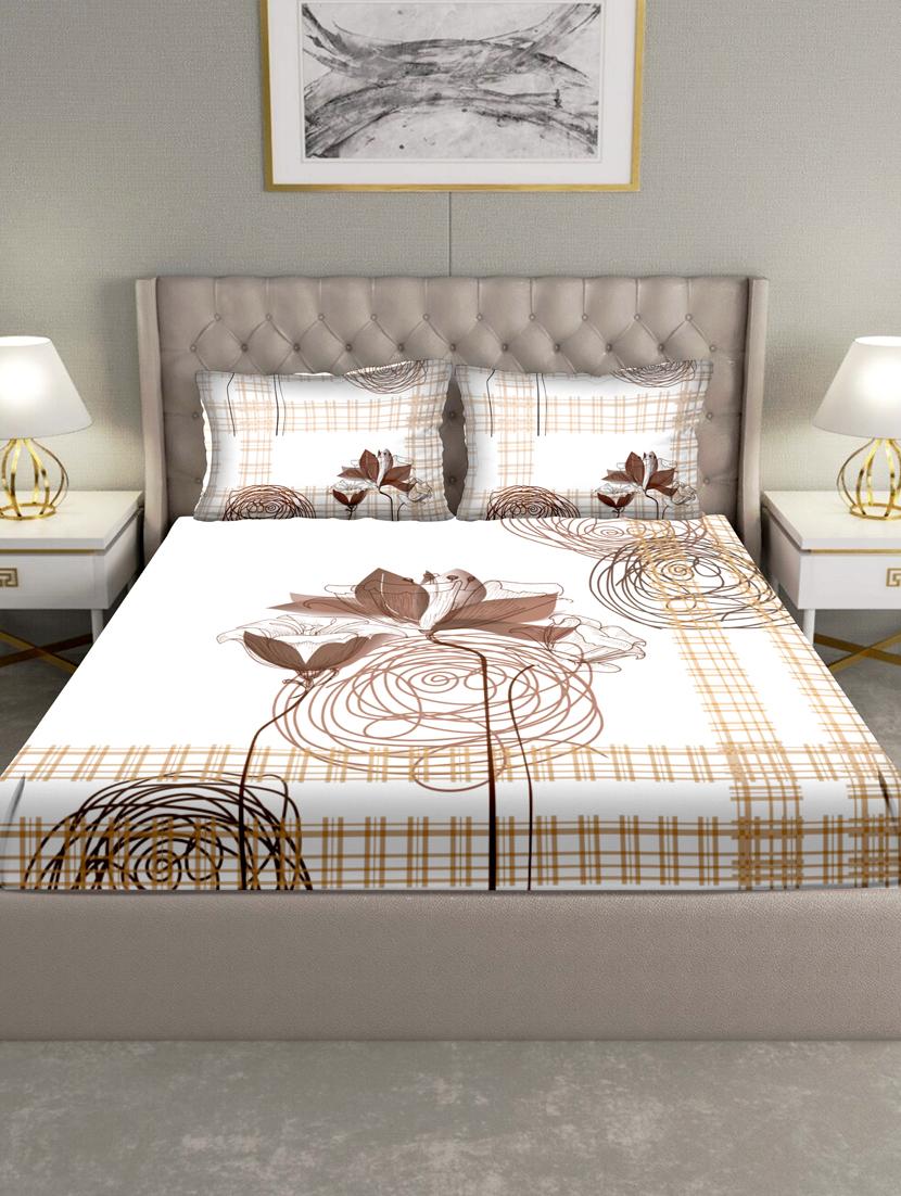 triton double bedshseet set king size cotton beige colour - 17669310 - Zoom Image - 2