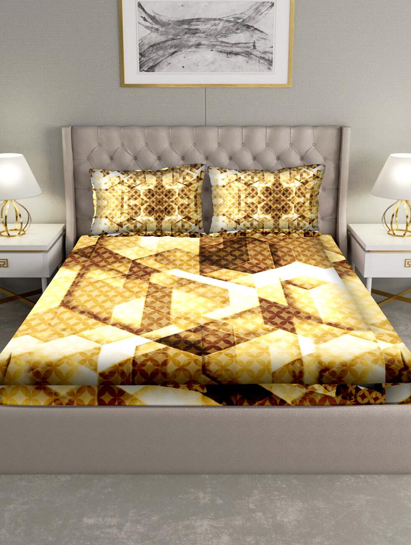 triton double bedshseet set king size cotton brown colour - 17669317 - Zoom Image - 2