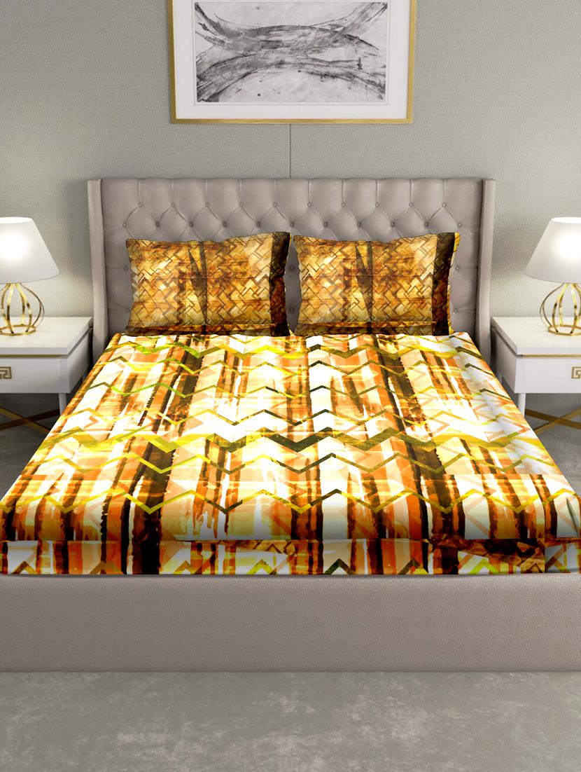 triton double bedshseet set king size cotton yellow colour - 17669321 - Zoom Image - 2
