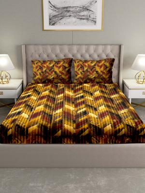 triton double bedshseet set king size cotton brown colour - 17669322 - Standard Image - 2