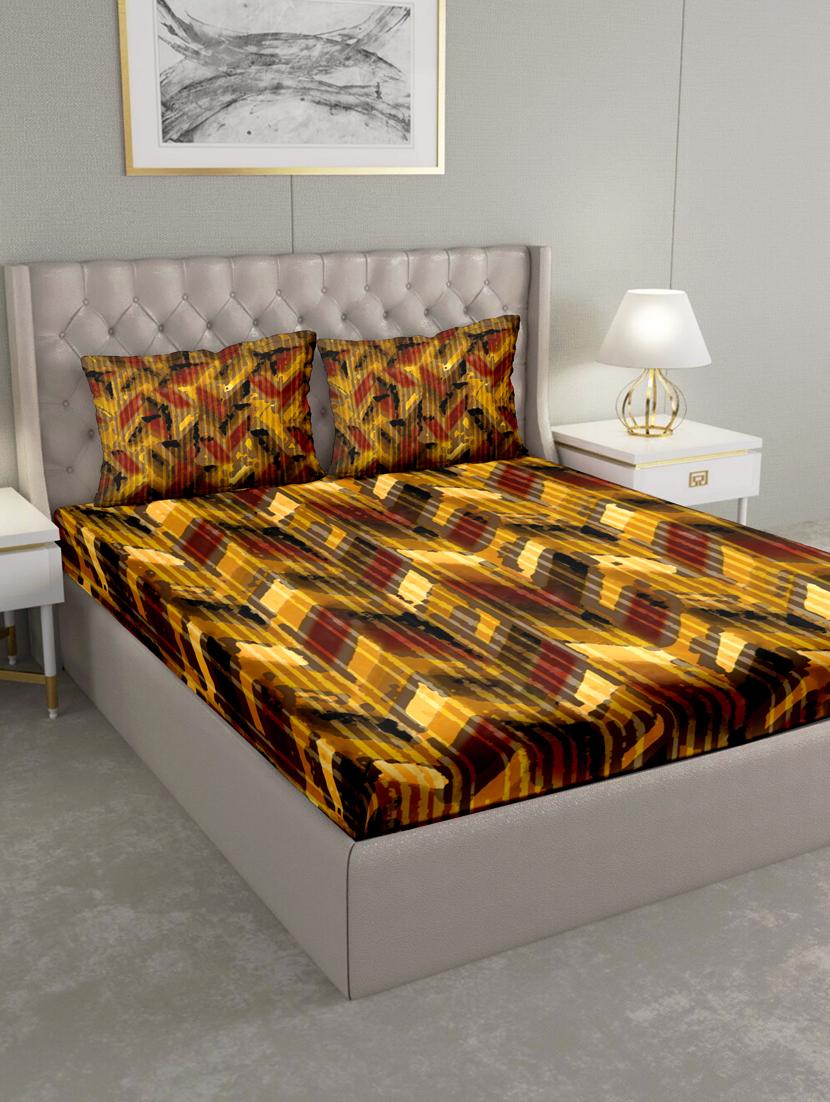 triton double bedshseet set king size cotton brown colour - 17669322 - Zoom Image - 1