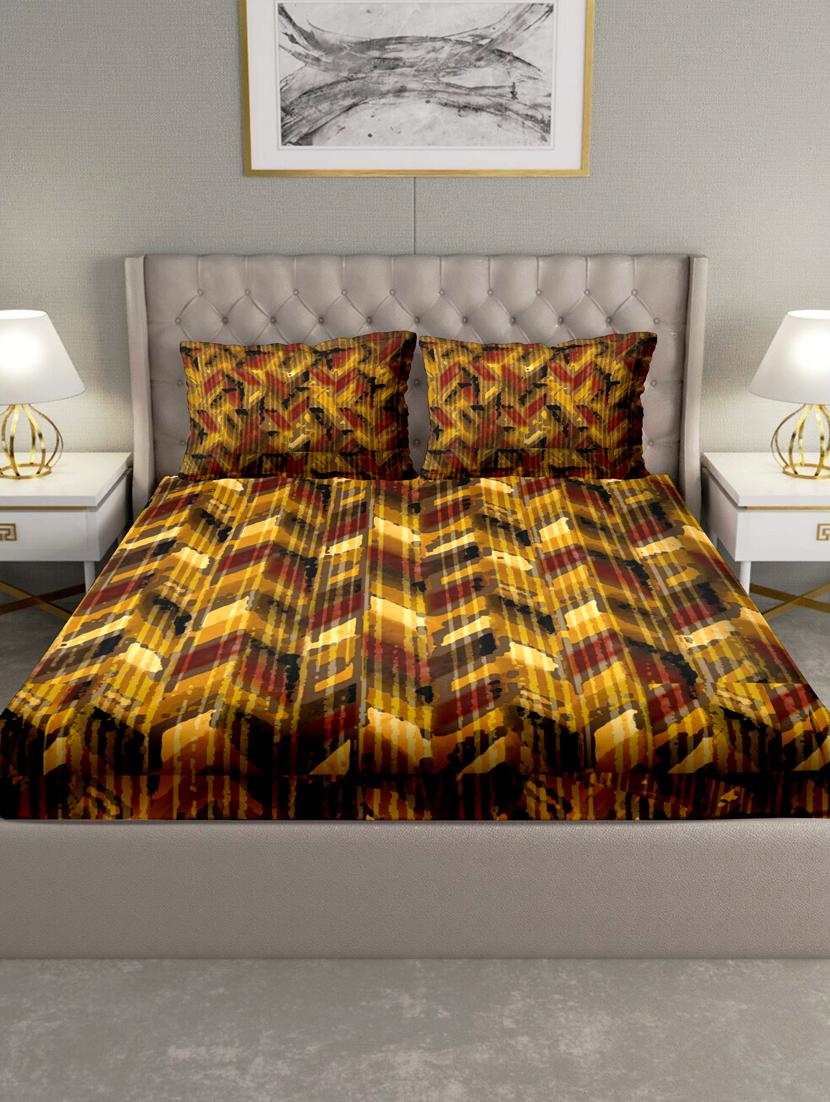 triton double bedshseet set king size cotton brown colour - 17669322 - Zoom Image - 2