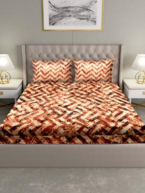 triton double bedshseet set king size cotton orange colour - 17669323 - Standard Image - 2